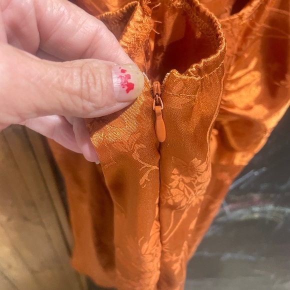 SHEIN Chic Satin Slip Dress in Rich Orange - Picture 3 of 5